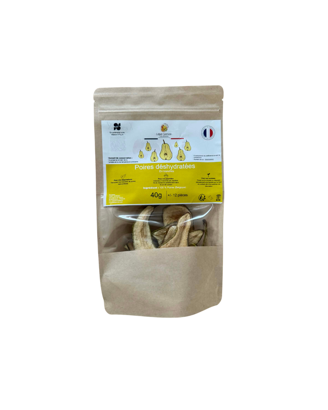 Morceaux de poire déshydratée - Topping Cocktails